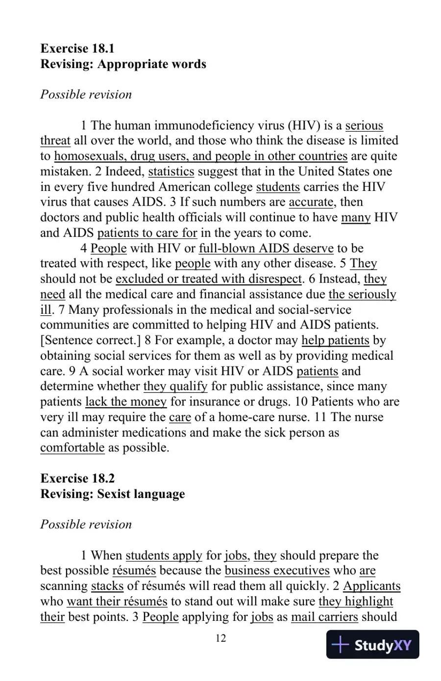Solution Manual for The Little, Brown Compact Handbook, 10th Edition, page 22