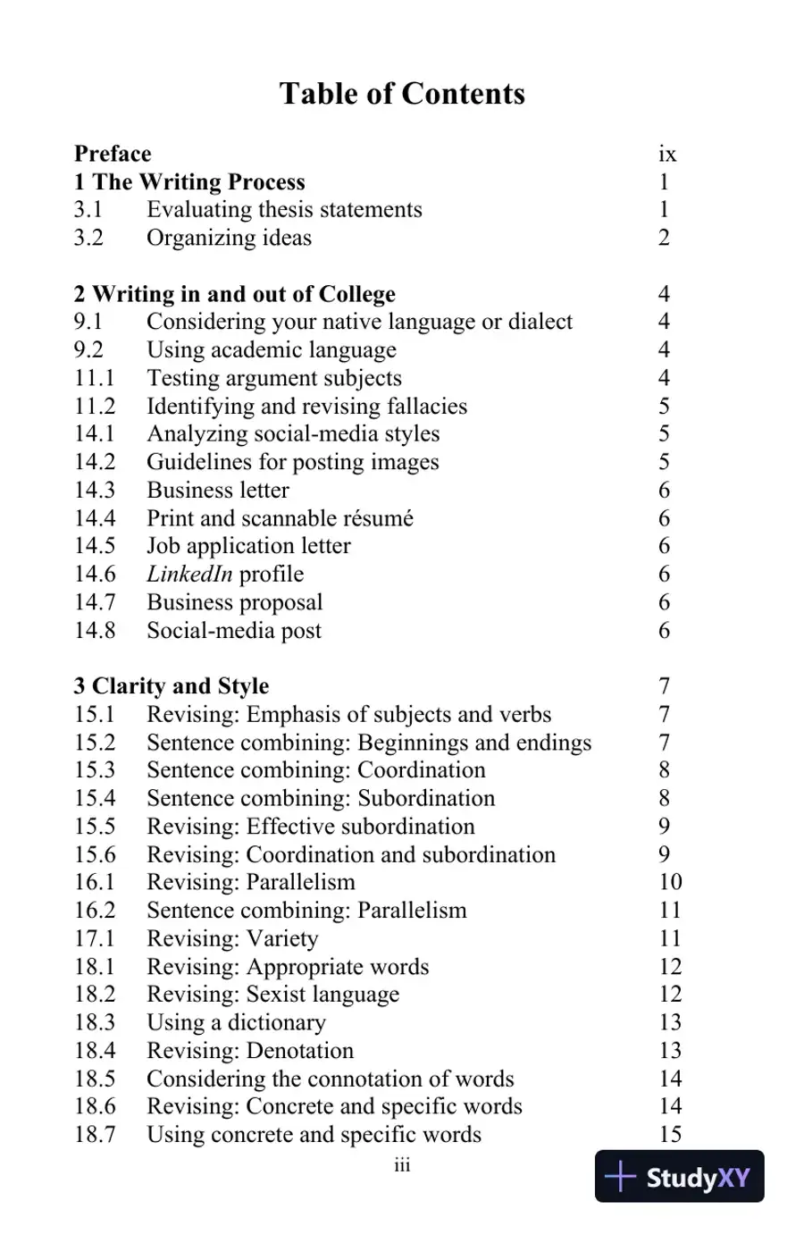 Solution Manual for The Little, Brown Compact Handbook, 10th Edition, page 4