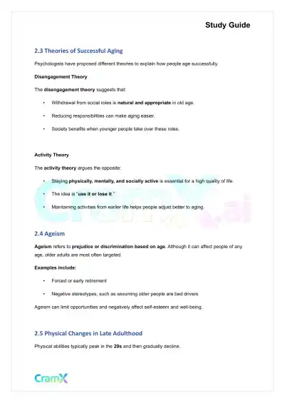 Psychology - Developmental Psychology Age 13 to 65+ - Page 5 preview image