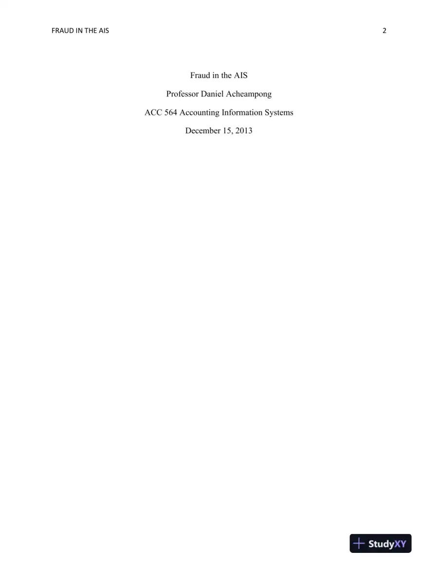 ACC 564 Accounting Information Systems, page 3