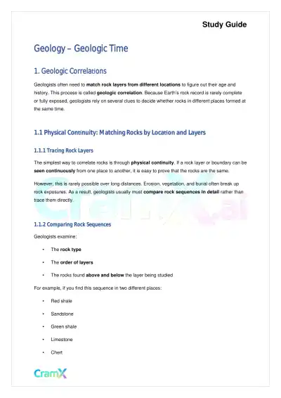 Geology - Geologic Time - Page 1 preview image