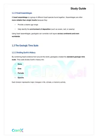 Geology - Geologic Time - Page 3 preview image