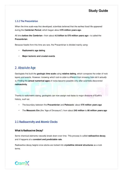 Geology - Geologic Time - Page 5 preview image
