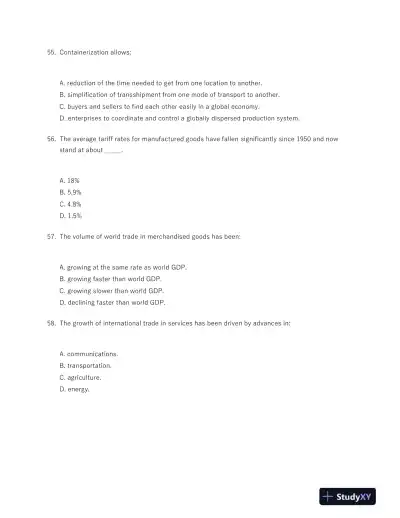 International Business: Competing in the Global Marketplace 11th Edition Test Bank - Page 13 preview image