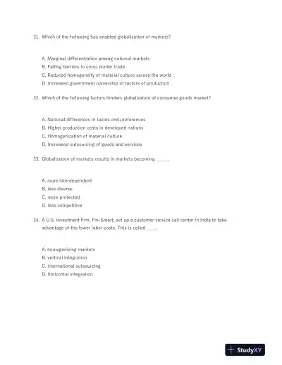 International Business: Competing in the Global Marketplace 11th Edition Test Bank - Page 7 preview image