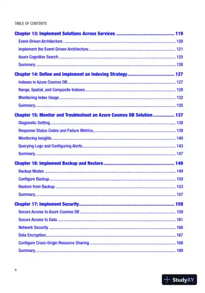 Designing and Implementing Cloud-native Applications Using Microsoft Azure Cosmos DB: Study Companion for the DP-420 Exam (2023) - Page 11 preview image
