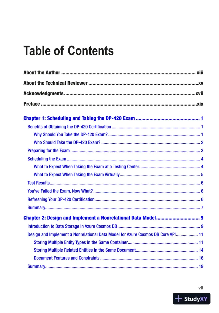Designing and Implementing Cloud-native Applications Using Microsoft Azure Cosmos DB: Study Companion for the DP-420 Exam (2023), page 8