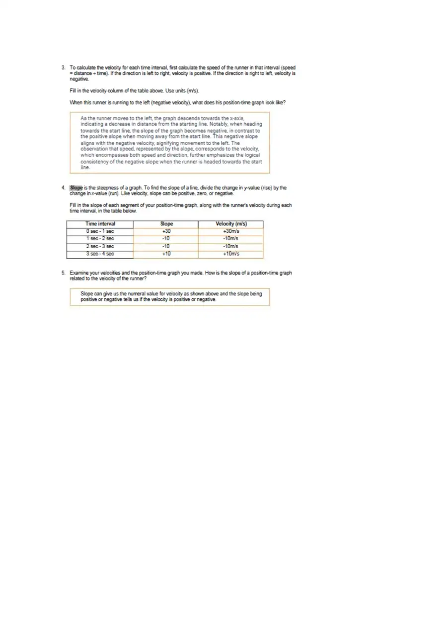 Distance Time Velocity Gizmo Handout-2, page 3