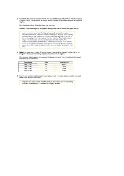 Distance Time Velocity Gizmo Handout-2 - Page 3 preview image