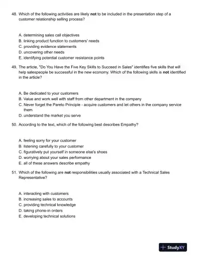 ABCs of Relationship Selling Through Service 6th Canadian Edition Test Bank - Page 14 preview image