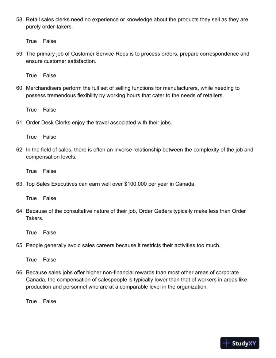 ABCs of Relationship Selling Through Service 6th Canadian Edition Test Bank, page 16