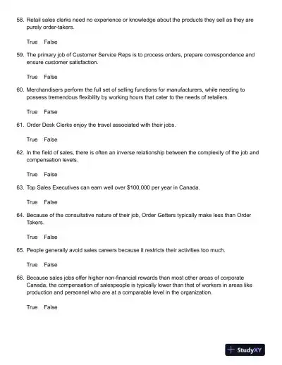 ABCs of Relationship Selling Through Service 6th Canadian Edition Test Bank - Page 16 preview image