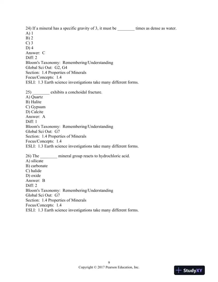 Foundations of Earth Science 8th Edition Test Bank, page 10