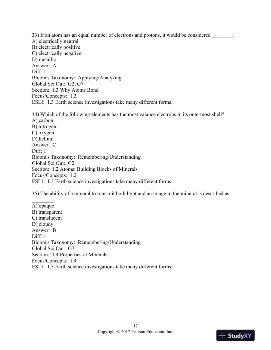 Foundations of Earth Science 8th Edition Test Bank, page 13