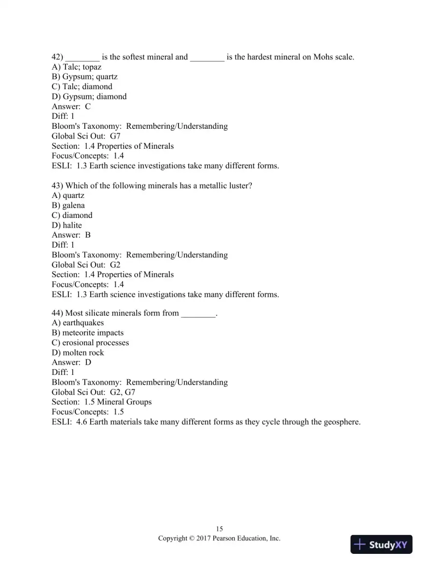 Foundations of Earth Science 8th Edition Test Bank, page 16