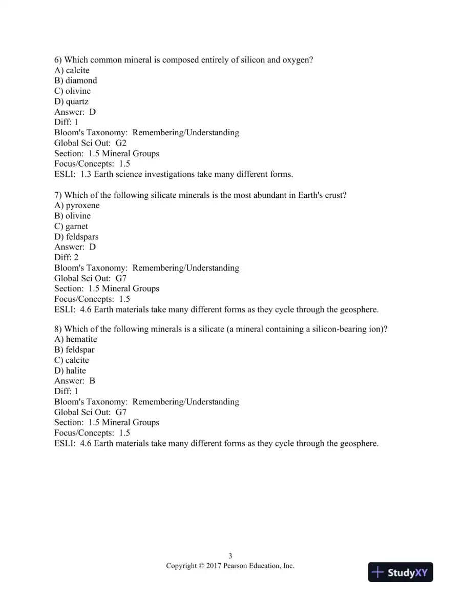 Foundations of Earth Science 8th Edition Test Bank, page 4