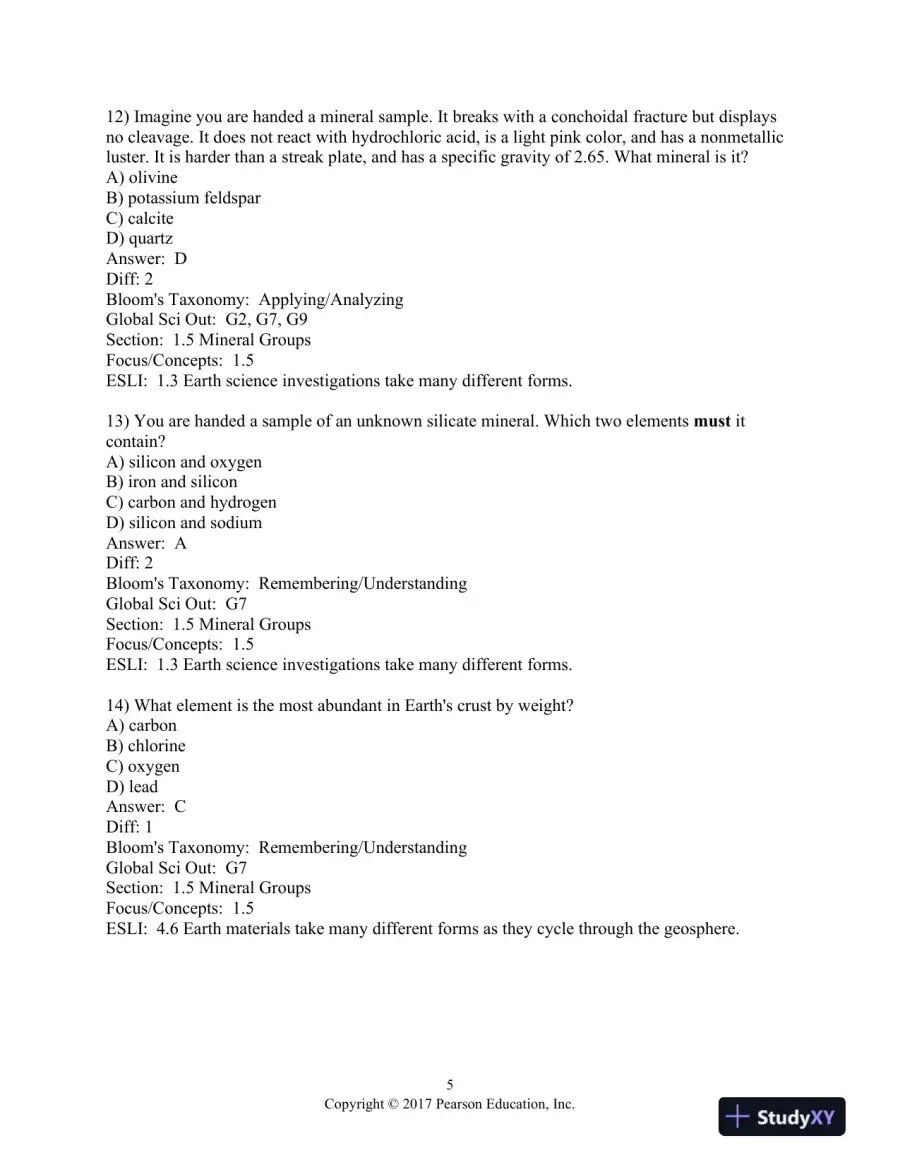 Foundations of Earth Science 8th Edition Test Bank, page 6