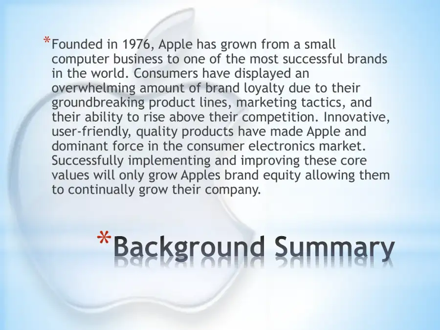Apple Brand Audit, page 2