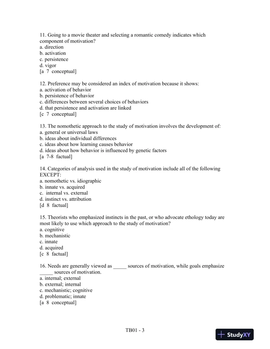 Motivation: Theory, Research, and Application, 6th Edition Test Bank, page 4