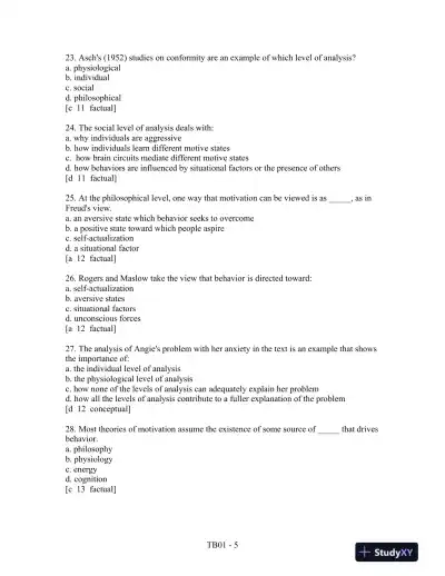 Motivation: Theory, Research, and Application, 6th Edition Test Bank - Page 6 preview image