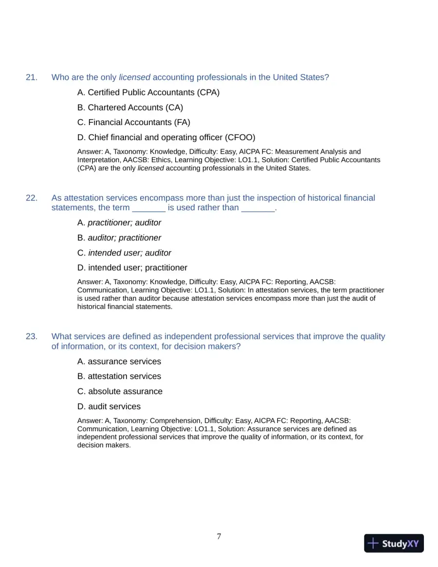 Test Bank for Auditing: A Practical Approach with Data Analytics, 2nd Edition (Chapters 1-15), page 10