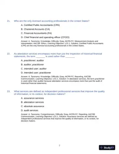 Test Bank for Auditing: A Practical Approach with Data Analytics, 2nd Edition (Chapters 1-15) - Page 10 preview image
