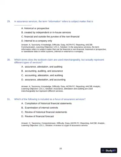 Test Bank for Auditing: A Practical Approach with Data Analytics, 2nd Edition (Chapters 1-15) - Page 13 preview image