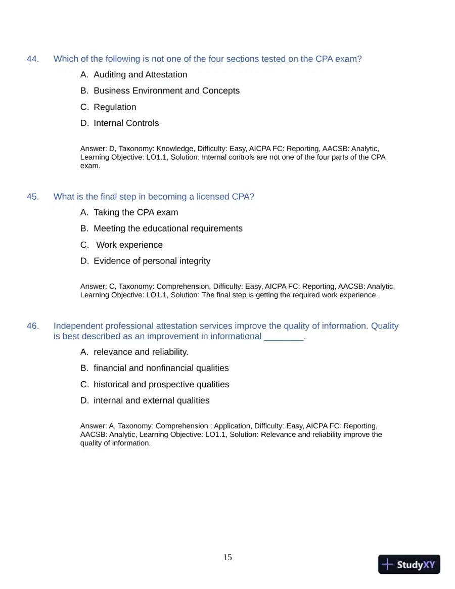Test Bank for Auditing: A Practical Approach with Data Analytics, 2nd Edition (Chapters 1-15), page 18