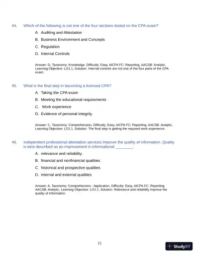 Test Bank for Auditing: A Practical Approach with Data Analytics, 2nd Edition (Chapters 1-15) - Page 18 preview image