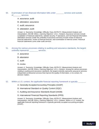 Test Bank for Auditing: A Practical Approach with Data Analytics, 2nd Edition (Chapters 1-15) - Page 20 preview image