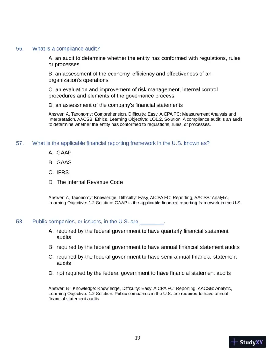 Test Bank for Auditing: A Practical Approach with Data Analytics, 2nd Edition (Chapters 1-15), page 22
