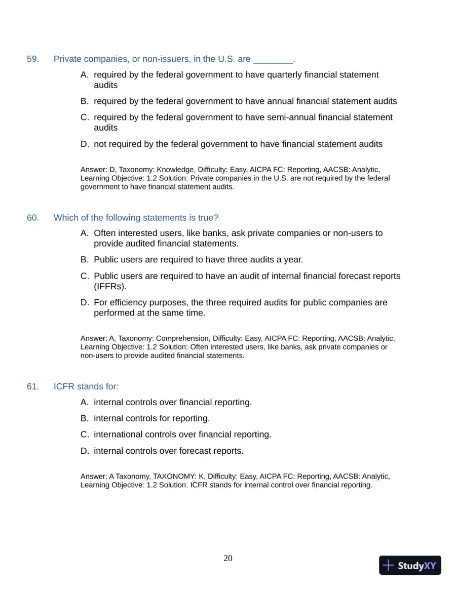 Test Bank for Auditing: A Practical Approach with Data Analytics, 2nd Edition (Chapters 1-15), page 23
