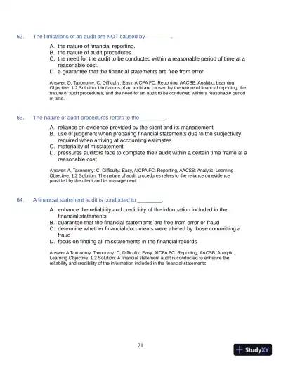 Test Bank for Auditing: A Practical Approach with Data Analytics, 2nd Edition (Chapters 1-15) - Page 24 preview image