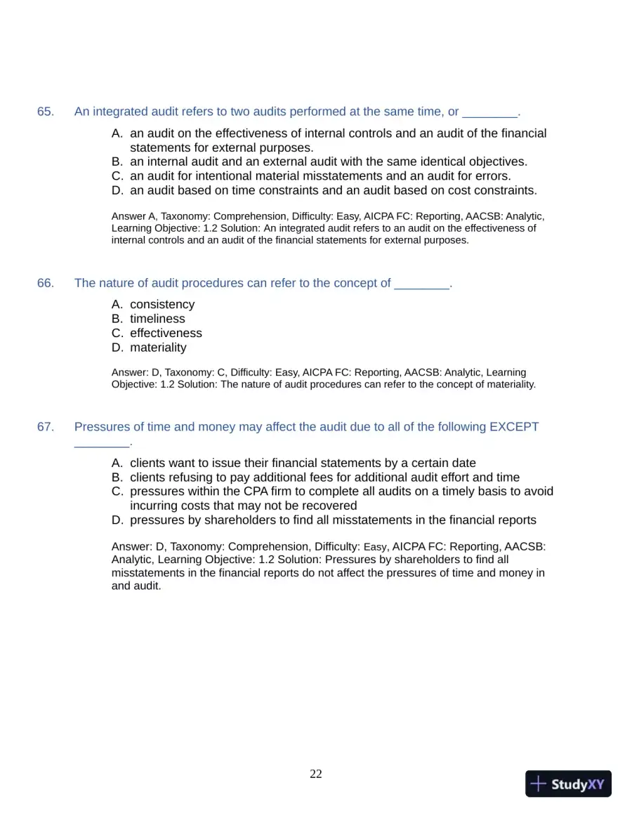 Test Bank for Auditing: A Practical Approach with Data Analytics, 2nd Edition (Chapters 1-15), page 25