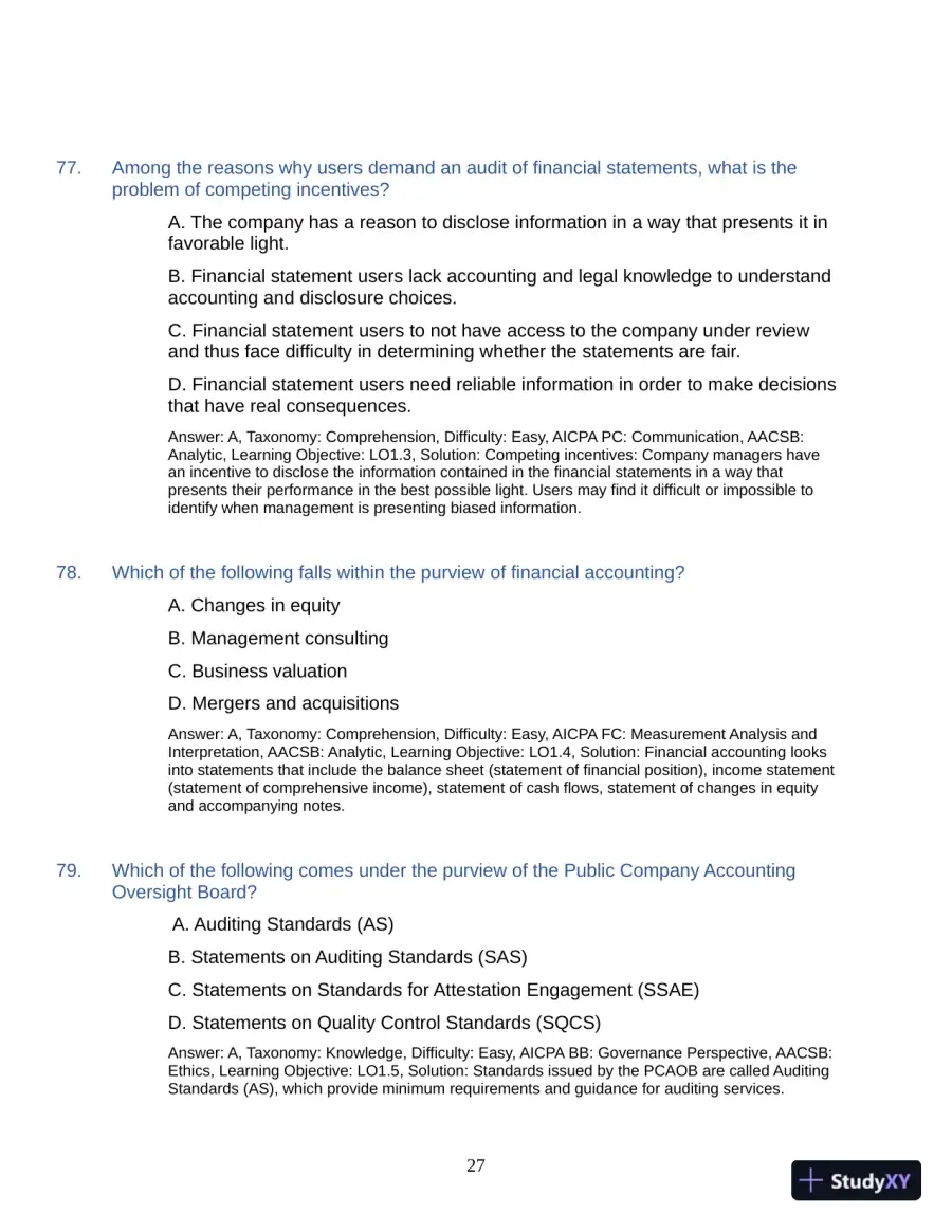 Test Bank for Auditing: A Practical Approach with Data Analytics, 2nd Edition (Chapters 1-15), page 30