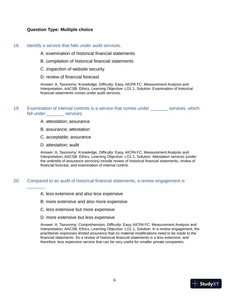 Test Bank for Auditing: A Practical Approach with Data Analytics, 2nd Edition (Chapters 1-15), page 9