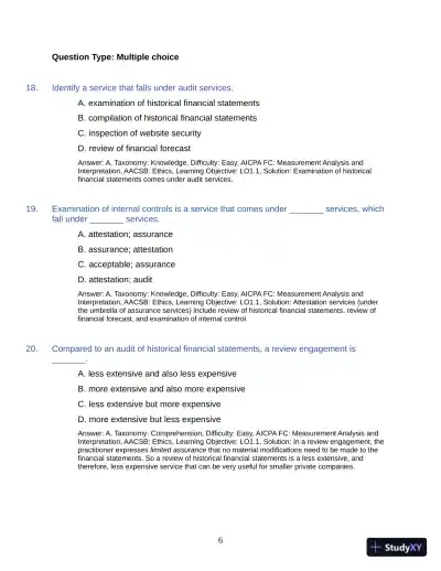 Test Bank for Auditing: A Practical Approach with Data Analytics, 2nd Edition (Chapters 1-15) - Page 9 preview image