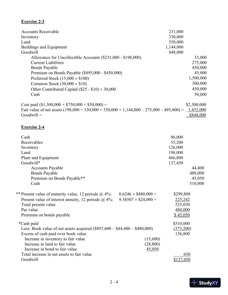 Solution Manual For Advanced Accounting, 4th Edition, page 12