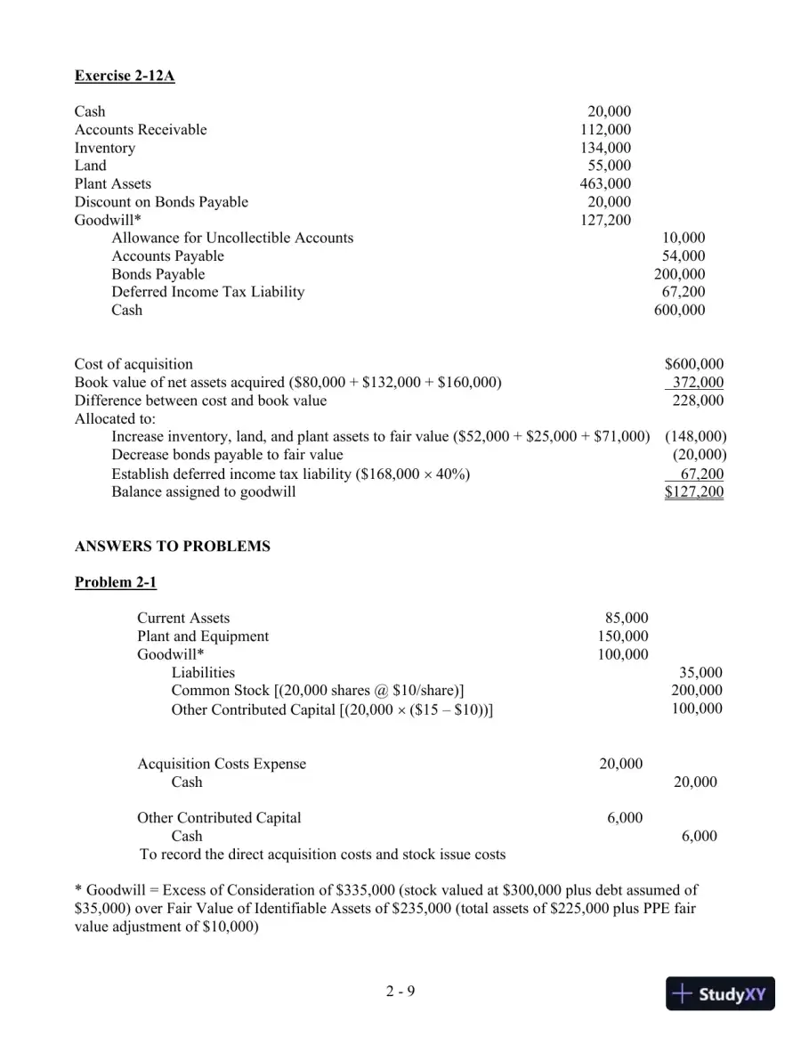 Solution Manual For Advanced Accounting, 4th Edition, page 17