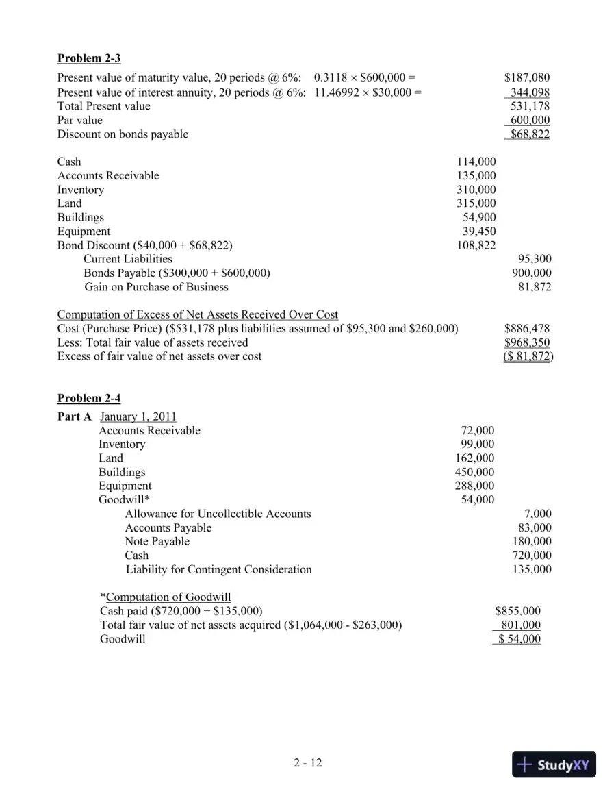 Solution Manual For Advanced Accounting, 4th Edition, page 20