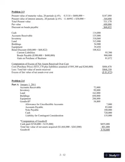Solution Manual For Advanced Accounting, 4th Edition - Page 20 preview image