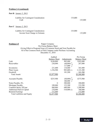 Solution Manual For Advanced Accounting, 4th Edition - Page 21 preview image