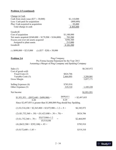 Solution Manual For Advanced Accounting, 4th Edition - Page 22 preview image