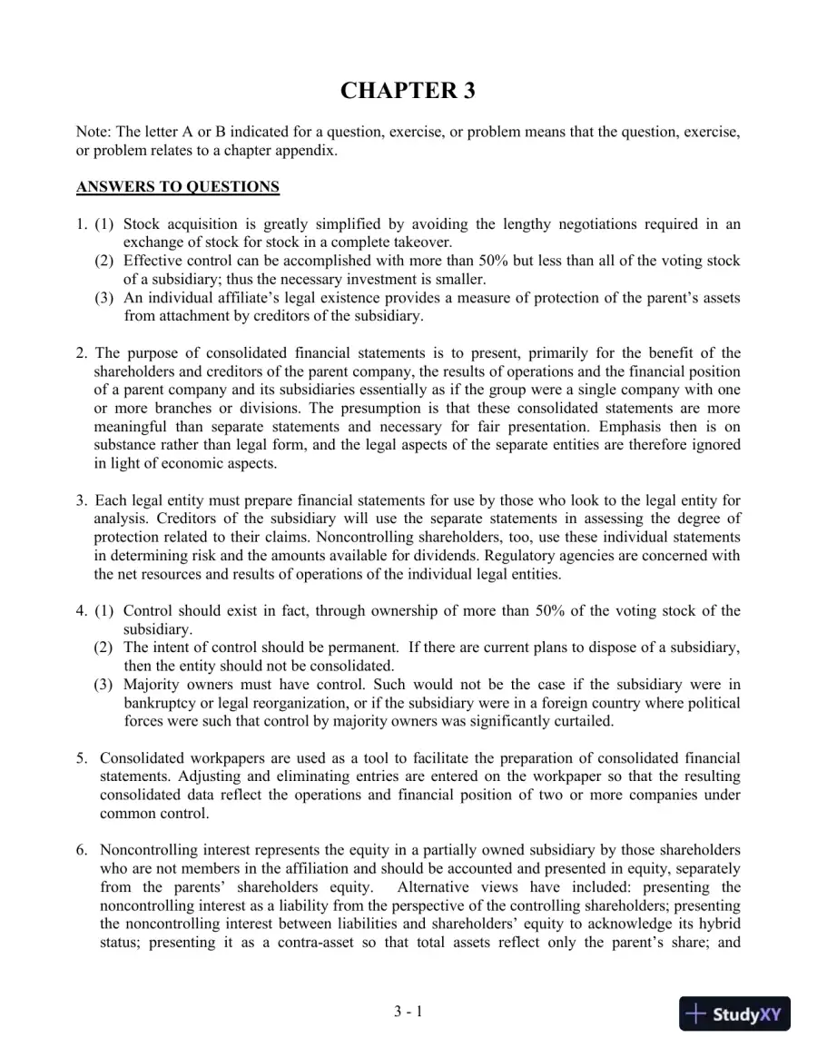Solution Manual For Advanced Accounting, 4th Edition, page 24