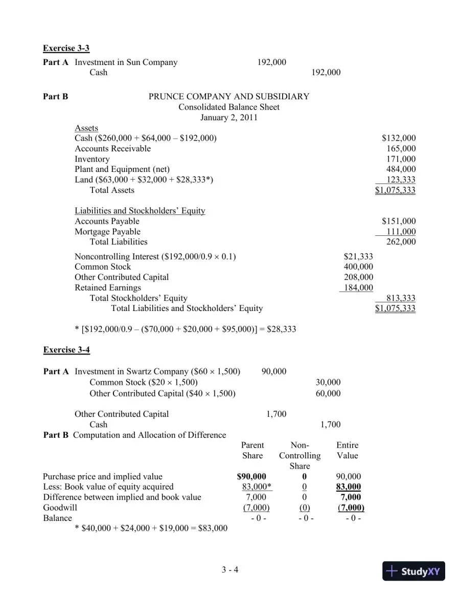 Solution Manual For Advanced Accounting, 4th Edition, page 27