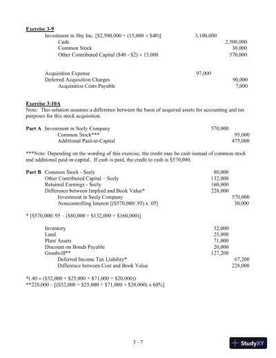 Solution Manual For Advanced Accounting, 4th Edition - Page 30 preview image