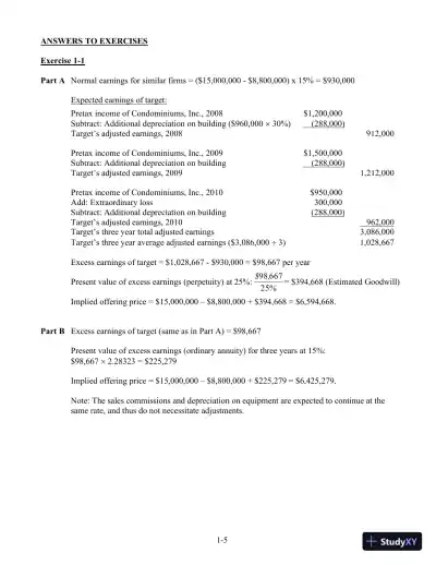 Solution Manual For Advanced Accounting, 4th Edition - Page 6 preview image