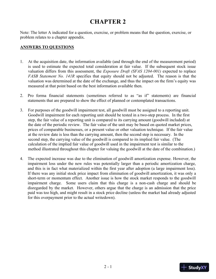 Solution Manual For Advanced Accounting, 4th Edition, page 9