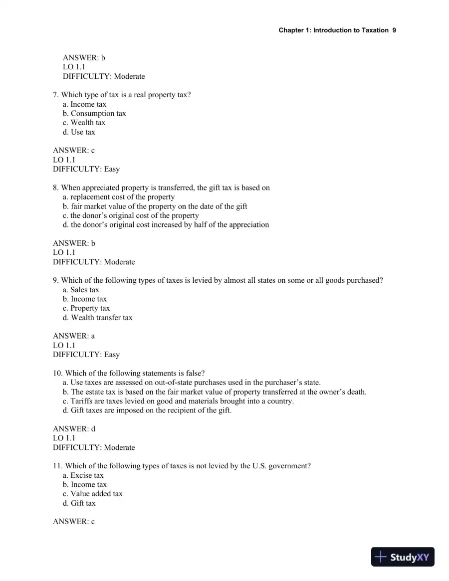 Taxation for Decision Makers Test Bank, page 10