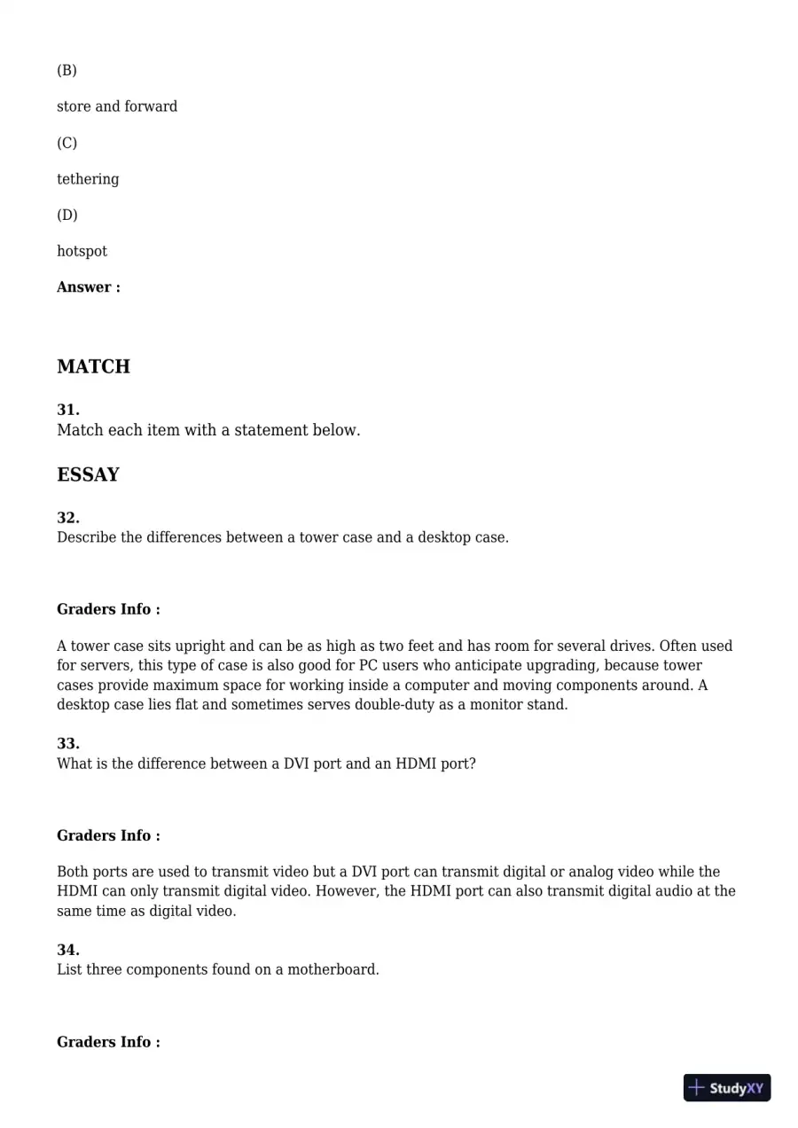 A+ Guide to Hardware, 9th Edition Test Bank, page 10